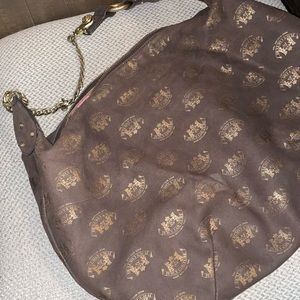 Juicy Couture Soft Leather Suede HOBO Bag in Brown